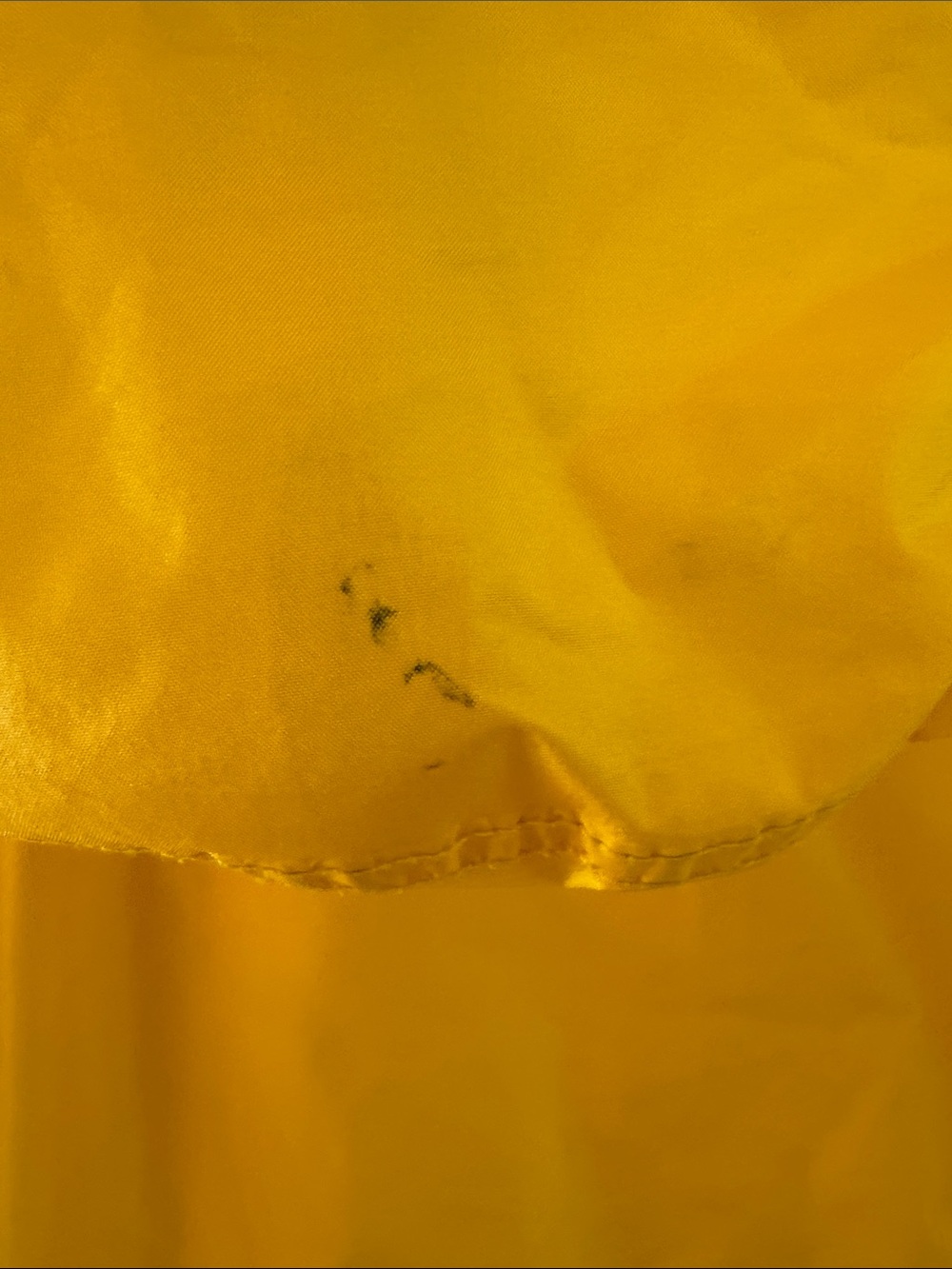 Vintage LL Bean Stowaway Jacket Yellow Nylon Hooded Raincoat Women’s Large USA - Picture 6 of 7